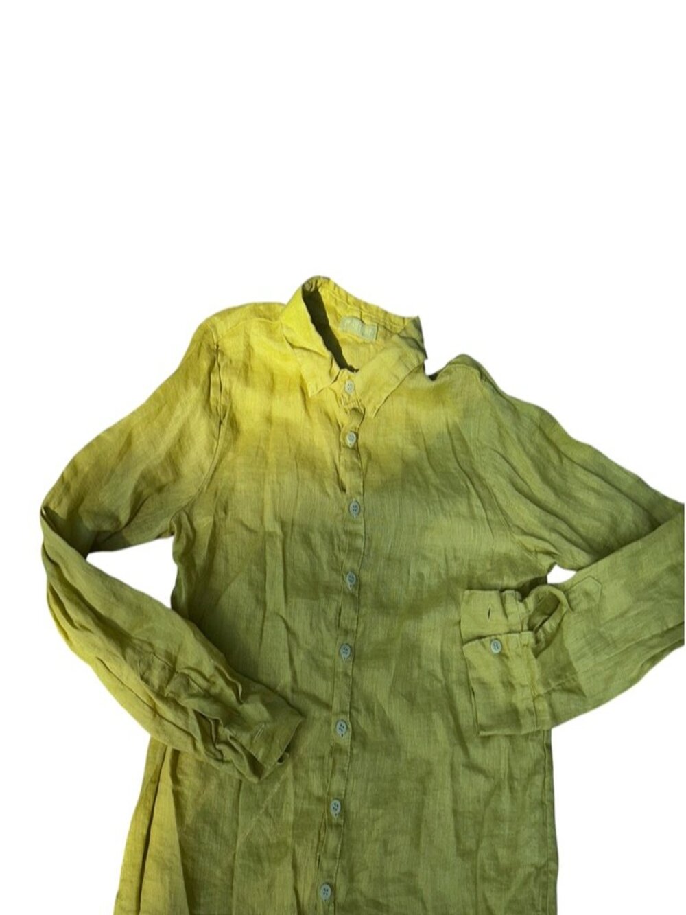 CP Shades chatreuese green 100% Linen as new condition xs